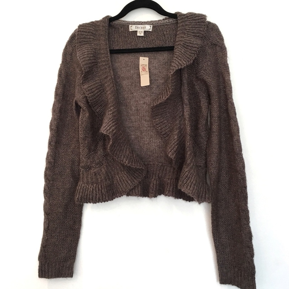 [DECREE]NWT Knitted cardigan shrug w sparkles XL